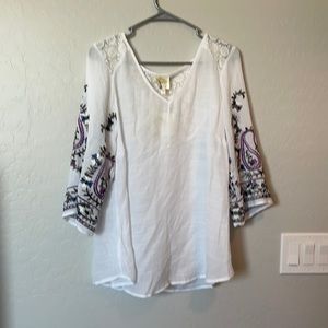Long sleeve floral blouse